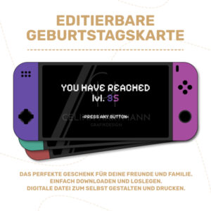 Gaming Geburtstagskarte