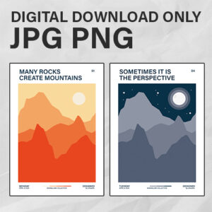 Minimalism Mountains Poster Pack